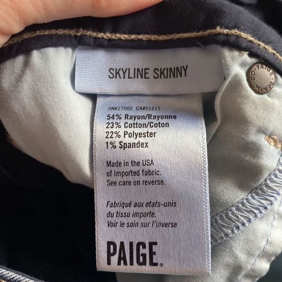 Paige Skyline Skinny Lex Mid Rise Skinny Jeans Size 28 - Picture 5 of 7